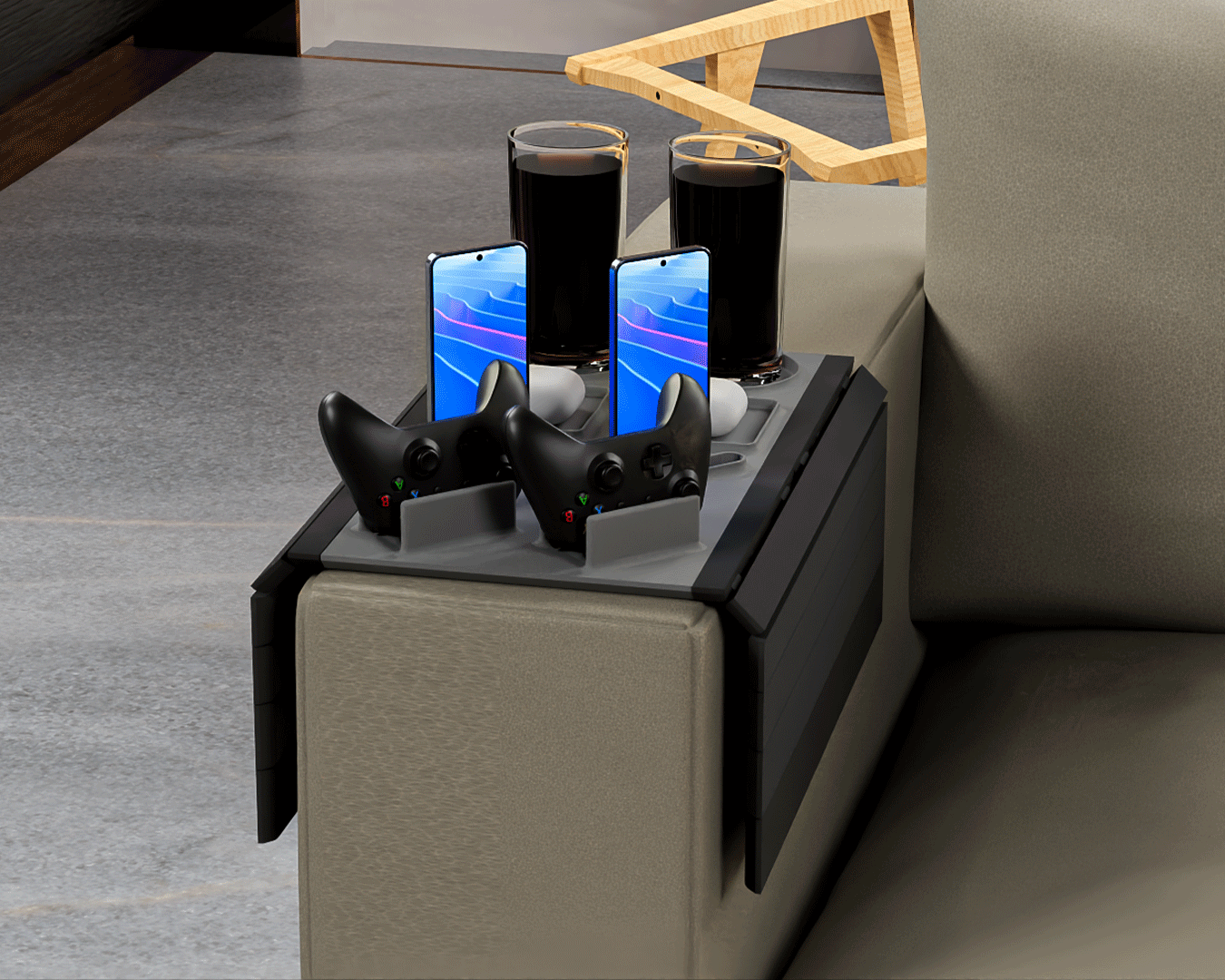 Gadgets on the Sofa - Couch Arm Trays